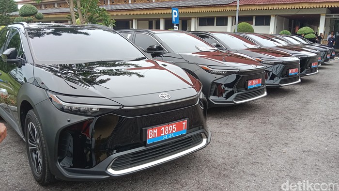 Mobil listrik baru yang dibeli Pemprov Riau. (Raja Adil/detikSumut)