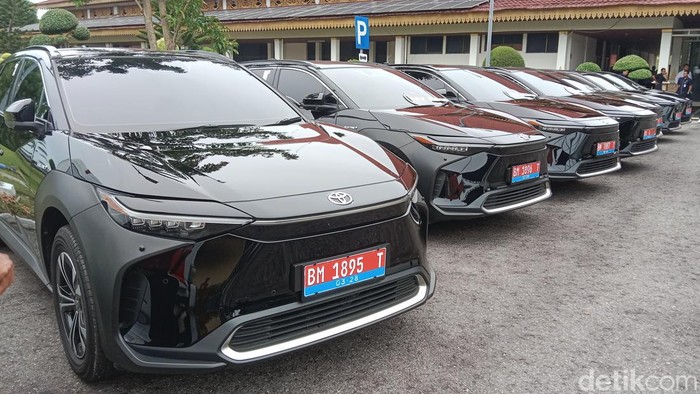 Mobil listrik baru yang dibeli Pemprov Riau. (Raja Adil/detikSumut)