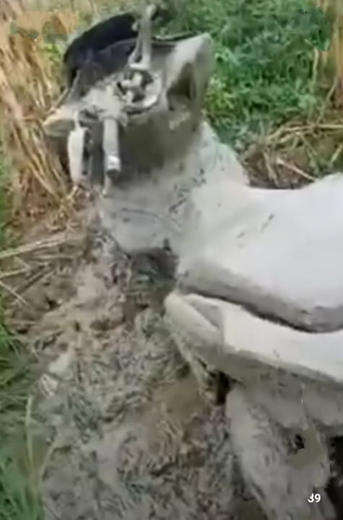 motor pcx ditemukan di sawah dawarblandong