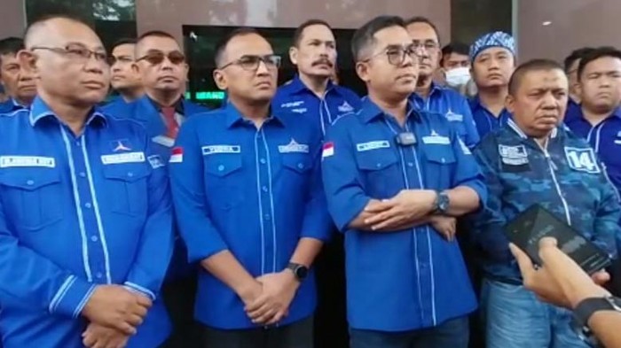 Pengurus Demokrat Sumut usai surat permohonan perlindungan hukum kepada Mahkamah Agung melalui Pengadilan Tinggi Medan. (Foto: Istimewa)