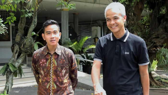 Pertemuan Ganjar Pranowo-Gibran Rakabuming di Semarang, Senin (3/4/2023).