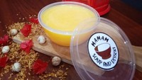 Di kawasan Rempoa, Tangerang Selatan ada Mamam Soup Cream N Dessert yang menawarkan puding rasa buah yang murah meriah. Mulai dari puding strawberry, mangga dan cokelatnya dibanderol Rp 15.000an saja. Foto: Instagram/Istimewa