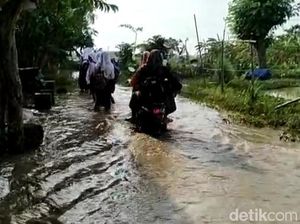 Desa di Lamongan Kembali Terendam Banjir Luapan Bengawan Njero