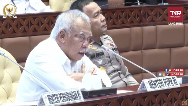 Basuki Hadimuljono saat rapat di Komisi V DPR RI (Tangkapan layar youtube Komisi V DPR RI Channel)