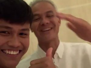 Momen Akrab Ganjar Bertemu Striker Timnas Hokky Caraka: Dia Anak Hebat