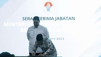 Sertijab Menpora digelar di Wisma Kemenpora, Jakarta, Selasa (4/4/2023).