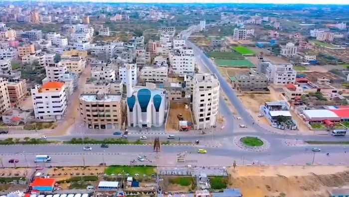 Masjid Syeikh Azlin di Gaza, Palestina, yang didesain Ridwan Kamil,