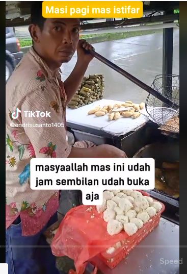 Penjual gorengan ditegur karena tetap buka di bulan puasa