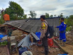 60 Rumah di Tulang Bawang Rusak Diterjang Angin Puting Beliung