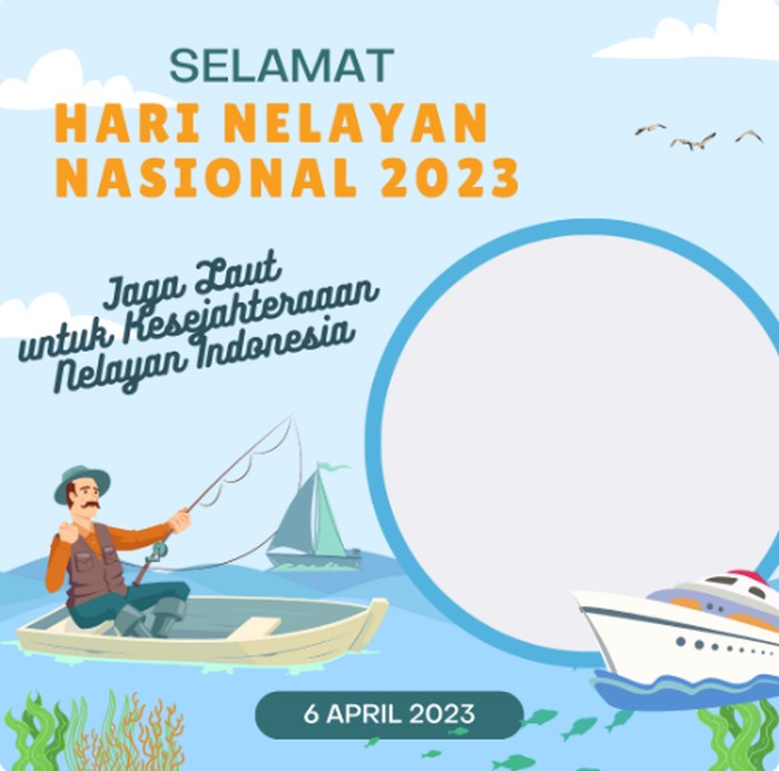 Hari Nelayan Nasional diperingati setiap 6 April. Untuk meramaikan peringatannya, kamu bisa mengunduh twibbon Hari Nelayan Nasional 2023. Cek daftarnya di sini!