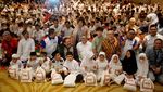Kala Ratusan Anak Yatim Semringah Terima Santunan