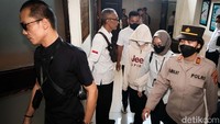 AG tiba di Pengadilan Negeri Jakarta Selatan (PN Jaksel), Jalan Ampera Raya, Rabu (5/4/2023) jelang menjalani sidang tuntutan.
