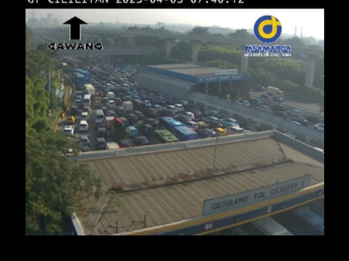 Pantauan dari Aplikasi Travoy GT Cililitan Arah Cawang