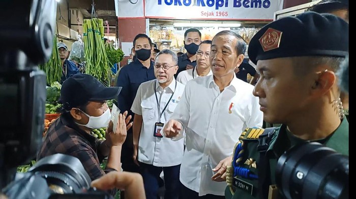 Presiden Joko Widodo blusukan ke pasar/Herdi Alif Alhikam