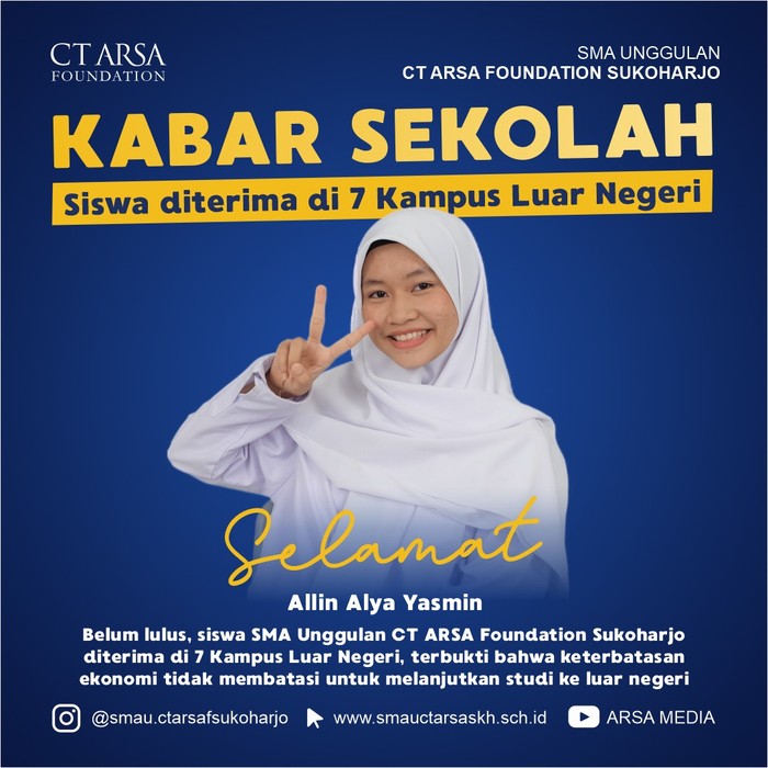 Allin Alya Yasmin (Dok CT Arsa Foundation)