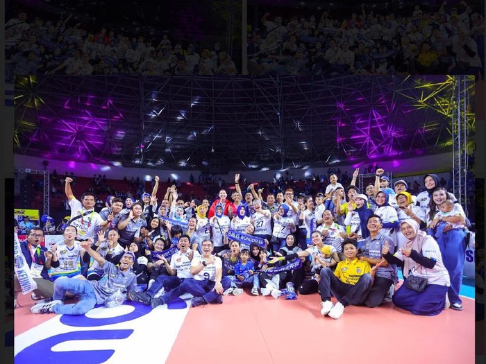 Bandung bjb Tandamata saat meraih gelar juara.