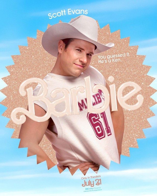 Scott Evans Sebagai KenAktor asal AS ini juga berperan sebagai Ken versi rambut cokelat dan berpenampilan bak cowboy. Foto: Instagram @barbiethemovie