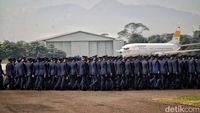 Potret Defile Pasukan Di Gladi Bersih HUT Ke-77 TNI AU