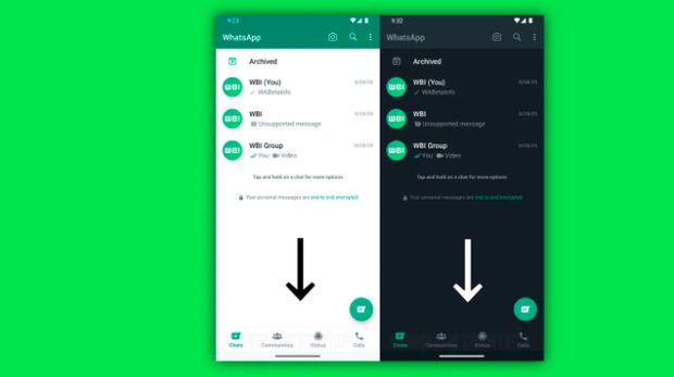 Desain baru WhatsApp Android