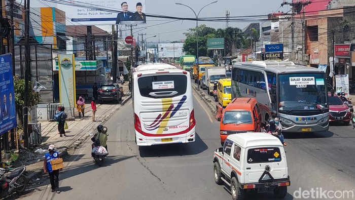 Kondisi jalur arteri mudik di wilayah Bandung Barat