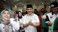 Adhyaksa juga sempat menyapa peserta lomba cerdas cermat pemahaman Al-Quran.