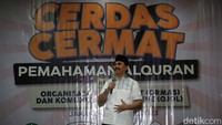 Adhyaksa Dault membuka lomba cerdas cermat pemahaman Al-Quran antar Ormas dan Ojol di Jakarta, Kamis (6/4/2023).