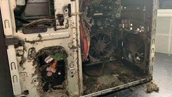 Komputer ini tidak pernah dibersihkan selama enam tahun. Foto: True_Slaty_Boii via Bored Panda