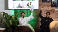 Diskusi media bertajuk Tujuh Tahun Program Gojek Swadaya, digelar di Kantor Pusat Gojek, Jakarta, Rabu (5/4/2023). Program Gojek Swadaya merupakan program eksklusif untuk meringankan beban operasional mitra driver dan keluarganya. 