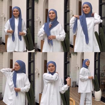 Tutorial hijab instan yang bisa kamu pakai untuk bukber.