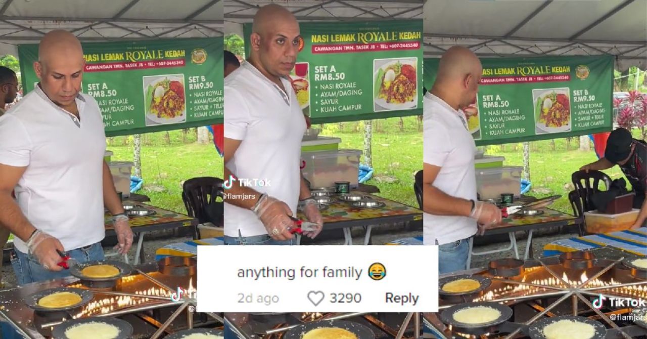 Wah! Penjual Kunafa dan Nasi Lemak Ini Mirip Sekali Vin Diesel