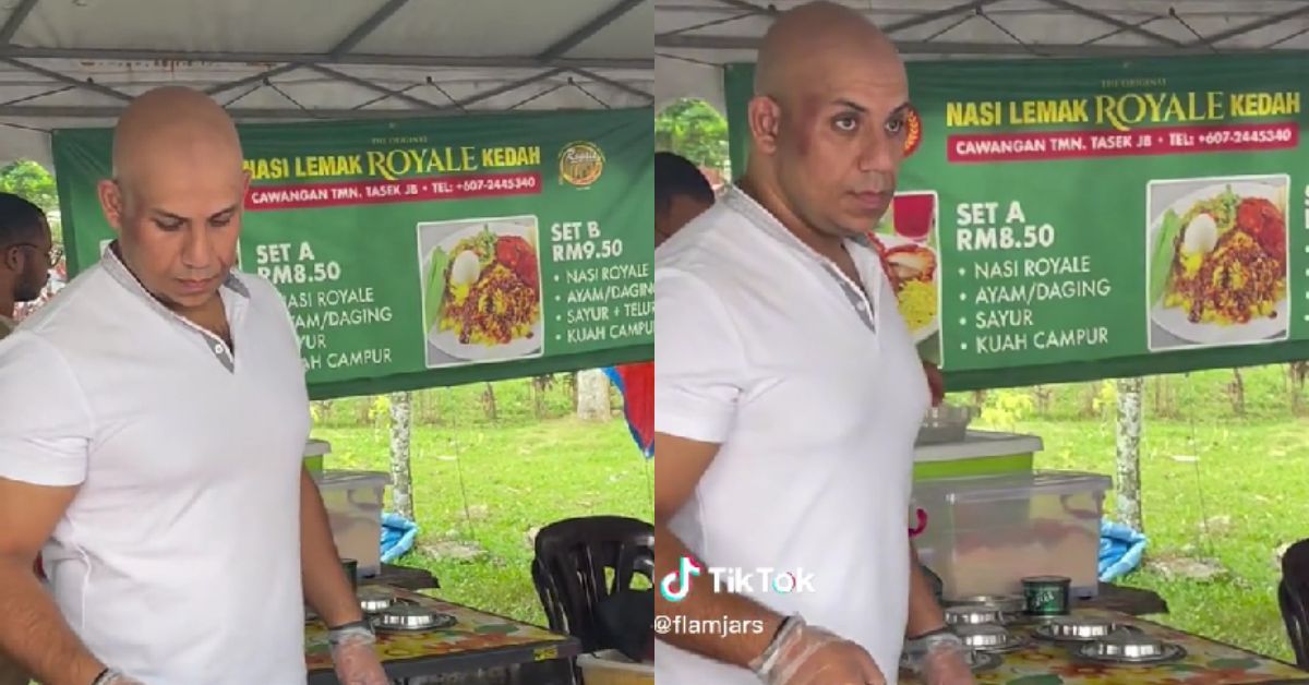 Wah! Penjual Kunafa dan Nasi Lemak Ini Mirip Sekali Vin Diesel