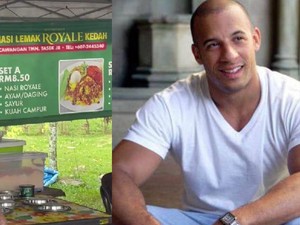 Wah! Penjual Kunafa dan Nasi Lemak Ini Mirip Sekali Vin Diesel