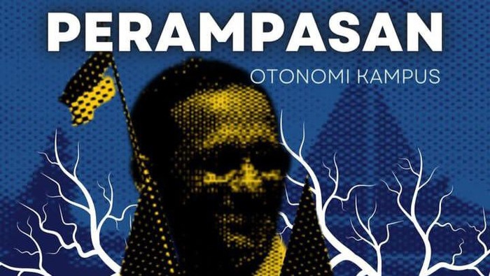 Poster kritik BEM UNS terkait Permendikbudristek Nomor 24 tahun 2023