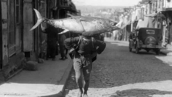 Seorang nelayan di Istanbul, 1933. Foto: Rarehistoricalphotos
