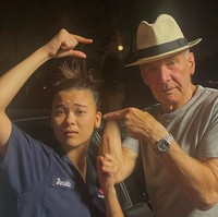 Tentu saja beradu akting dengan aktor selegendaris Harrison Ford menjadi pengalaman tak terlupakan bagi Lukita. Tak butuh waktu yang lama bagi Lukita untuk menemukan chemistry dengan bintang Indiana Jones itu. Energi dari kamu berdua terus menyala-nyala. Kami bisa dengan mudahnya berimprovisasi selama lima menit saat pengambilan gambar, kata Lukita. (Foto: Instagram/@lukita)