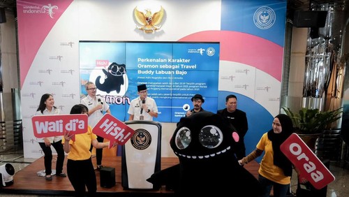 Oramon saat diperkenalkan pertama kali oleh Menparekraf Sandiaga Uno.