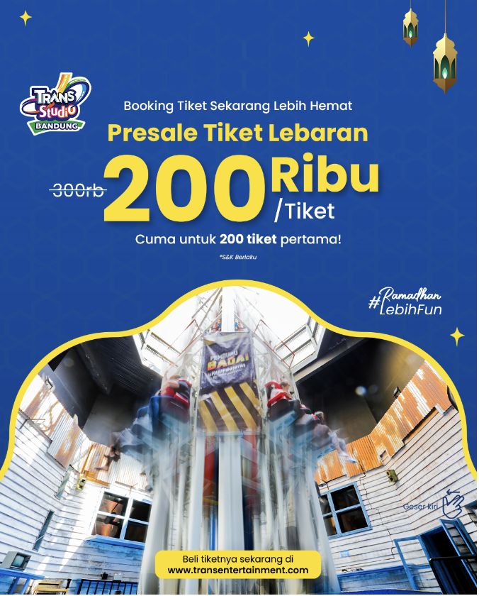 Trans Studio menawarkan diskon gede-gedean menjelang libur lebaran kali ini.