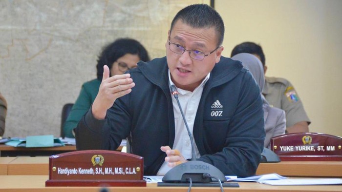 Anggota DPRD DKI Jakarta Komisi D Fraksi PDI Perjuangan Hardiyanto Kenneth.