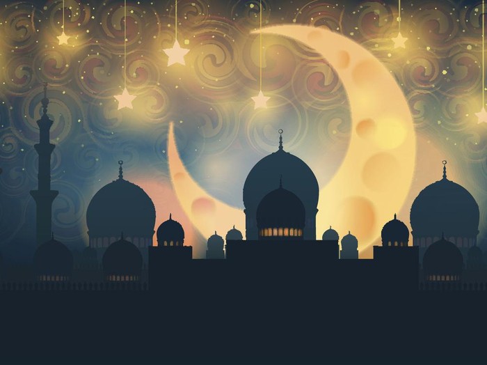 Ilustrasi malam lailatul qadar pada bulan Ramadan
