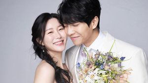Rona Bahagia di Wajah Lee Da In dan Lee Seung Gi yang Resmi Menikah