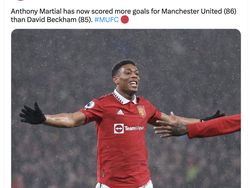MU Pecundangi Everton, Martial Dipuji Netizen