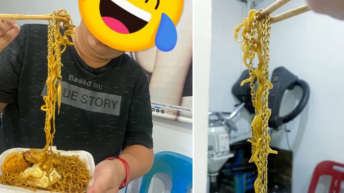 Cuan! Pria Ini Dapat Kalung Emas di Dalam Mie yang Dibelinya