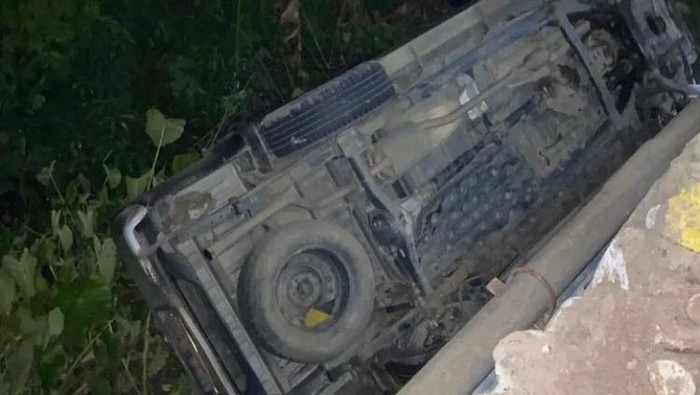 Mobil Kepala Bapenda Luwu saat kecelakaan.