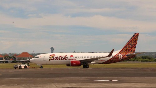 Pesawat Batik Air rute Denpasar-Singapura resmi beroperasi, Jumat (7/4/2023).