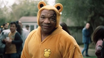 Mike Tyson yang menyukai karakter kartun Winnie the Pooh. Karya-karya Christian Smooth bisa dilihat di akun Instagramnya @smoozus. Foto: Instagram/Smoozus