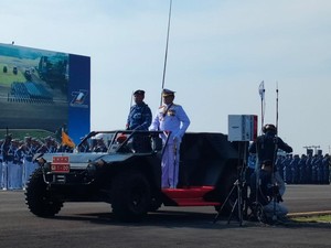 Panglima TNI Pimpin Upacara HUT TNI AU Ke-77 di Lanud Halim Perdanakusuma