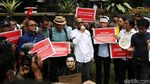 Abraham Samad-Denny Indrayana Demo di KPK Minta Firli Dicopot
