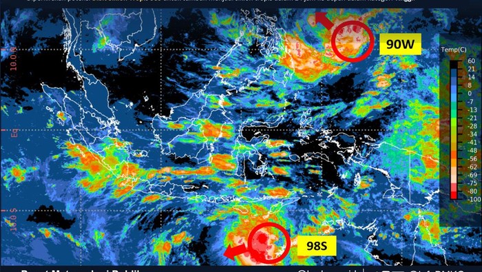 Analisis BMKG Bibit Siklon Tropis 90W di Indonesia