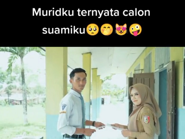 Foto pasangan viral di media sosial, Nita Nur Istiqomah dan Sofyan Rizki Mucti Ali.