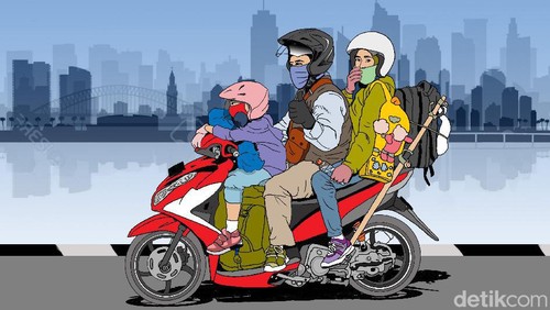 Ilustrasi mudik dan pulang kampung